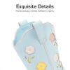 imageDREAM PAIRS Girls Cowboy Cowgirl Boots Floral Embroidered Western Square Toe Mid Calf Toddler Little Big Kid for Birthday Party ConcertLight Blue