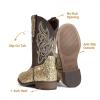 imageDREAM PAIRS Girls Cowgirl Boots Glitter Toddler Cowboy Boots Child Mid Calf Riding Shoes Party Birthday Dress Up for ToddlerLittleBig KidGold