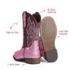 imageDREAM PAIRS Girls Cowgirl Boots Glitter Toddler Cowboy Boots Child Mid Calf Riding Shoes Party Birthday Dress Up for ToddlerLittleBig KidPink