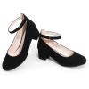 imageDREAM PAIRS Girls Dress Shoes Chunky High Heels Ankle Strap Party Wedding Princess Pump for Little Big KidBlack