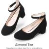 imageDREAM PAIRS Girls Dress Shoes Chunky High Heels Ankle Strap Party Wedding Princess Pump for Little Big KidBlack