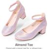 imageDREAM PAIRS Girls Dress Shoes Chunky High Heels Ankle Strap Party Wedding Princess Pump for Little Big KidPink