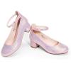 imageDREAM PAIRS Girls Dress Shoes Chunky High Heels Ankle Strap Party Wedding Princess Pump for Little Big KidPink