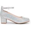 imageDREAM PAIRS Girls Dress Shoes Chunky High Heels Ankle Strap Party Wedding Princess Pump for Little Big KidSilver
