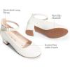 imageDREAM PAIRS Girls Dress Shoes Chunky High Heels Ankle Strap Party Wedding Princess Pump for Little Big KidWhite