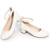 imageDREAM PAIRS Girls Dress Shoes Chunky High Heels Ankle Strap Party Wedding Princess Pump for Little Big KidWhite