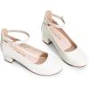 imageDREAM PAIRS Girls Dress Shoes Chunky High Heels Ankle Strap Party Wedding Princess Pump for Little Big KidWhite