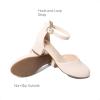 imageDREAM PAIRS Girls Dress Shoes Closed Toe High Heels Ankle Strap Toddler Little Big Kid Wedding Flower Party PumpAll Nude