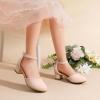 imageDREAM PAIRS Girls Dress Shoes Closed Toe High Heels Ankle Strap Toddler Little Big Kid Wedding Flower Party PumpAll Nude