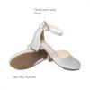 imageDREAM PAIRS Girls Dress Shoes Closed Toe High Heels Ankle Strap Toddler Little Big Kid Wedding Flower Party PumpAll Silver