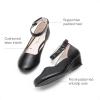 imageDREAM PAIRS Girls Dress Shoes Low Wedge Heels Ankle Strap Wedding Flower Party Pump for Toddler Little Big KidAll Black