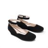 imageDREAM PAIRS Girls Dress Shoes Low Wedge Heels Ankle Strap Wedding Flower Party Pump for Toddler Little Big KidBlack