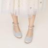 imageDREAM PAIRS Girls Dress Shoes Low Wedge Heels Ankle Strap Wedding Flower Party Pump for Toddler Little Big KidSilver