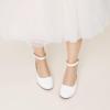 imageDREAM PAIRS Girls Dress Shoes Low Wedge Heels Ankle Strap Wedding Flower Party Pump for Toddler Little Big KidWhite