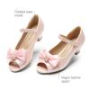 imageDREAM PAIRS Girls Heels Dress Shoes Flats for Wedding Bow Flower Princess Shoes for Little KidBig KidPinkpu