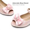 imageDREAM PAIRS Girls Heels Dress Shoes Flats for Wedding Bow Flower Princess Shoes for Little KidBig KidPinkpu