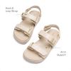 imageDREAM PAIRS Girls Sandals Casual Open Toe Two Adjustable Strapped Sandals with Hook and Loop for Little KidBig KidNude