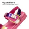 imageDREAM PAIRS Girls Sandals Casual Open Toe Two Adjustable Strapped Sandals with Hook and Loop for Little KidBig KidPinkPurple