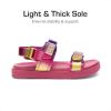 imageDREAM PAIRS Girls Sandals Casual Open Toe Two Adjustable Strapped Sandals with Hook and Loop for Little KidBig KidPinkPurple