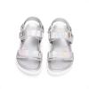 imageDREAM PAIRS Girls Sandals Casual Open Toe Two Adjustable Strapped Sandals with Hook and Loop for Little KidBig KidSliver