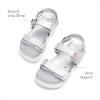 imageDREAM PAIRS Girls Sandals Casual Open Toe Two Adjustable Strapped Sandals with Hook and Loop for Little KidBig KidSliver