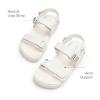 imageDREAM PAIRS Girls Sandals Casual Open Toe Two Adjustable Strapped Sandals with Hook and Loop for Little KidBig KidWhite
