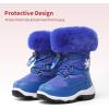 imageDREAM PAIRS Girls Toddler Snow Boots Slip Resistant Faux Fur Lined Mid Calf Little Kids Winter ShoesRoyal Blue
