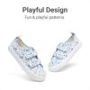 imageDREAM PAIRS Kid Toddler Sneakers Boys Girls Canvas with Cartoon Dual Hook and Loops for School WalkingLight BluePink