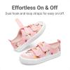 imageDREAM PAIRS Kid Toddler Sneakers Boys Girls Canvas with Cartoon Dual Hook and Loops for School WalkingPink