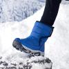 imageDREAM PAIRS Kids Waterproof Snow Boots with Hook and Loop Mid Calf Faux Fur Lining Winter BootsRoyal Blue