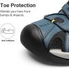 imageDREAM PAIRS Mens Sandals Hiking Water Sport Athletic Beach Outdoor Comfortable Casual Closed Toe Summer Sandal ShoesDark Blue