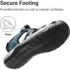 imageDREAM PAIRS Mens Sandals Hiking Water Sport Athletic Beach Outdoor Comfortable Casual Closed Toe Summer Sandal ShoesDark Blue