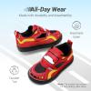 imageDREAM PAIRS Toddler Boys Sneakers Little Kids Shoes Fun Cartoon Cute Causal Walking Hook and Loop LightweightRed