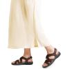 imageDREAM PAIRS Womens Arch Support Sandals Comfortable Open Toe Dress Flats Walking Sandals For SummerBrown