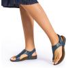 imageDREAM PAIRS Womens Comfortable Cork Footbed Arch Support Sandals Casual to Dressy Thong Walking Flat Sandals for SummerNavy