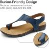 imageDREAM PAIRS Womens Comfortable Cork Footbed Arch Support Sandals Casual to Dressy Thong Walking Flat Sandals for SummerNavy