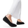 imageDREAM PAIRS Womens Round Toe Foldable Portable Knit Ballet Flats Comfortable Dressy Flats for Work Office Dress Shoes Business CasualBlack
