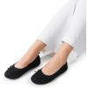 imageDREAM PAIRS Womens Round Toe Foldable Portable Knit Ballet Flats Comfortable Dressy Flats for Work Office Dress Shoes Business CasualBlack