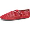 imageDREAM PAIRS Womens Round Toe Mary Jane Ballet FlatsRed