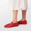 imageDREAM PAIRS Womens Round Toe Mary Jane Ballet FlatsRed