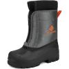imageDREAM PAIRS Boys Girls Waterproof Winter Snow Boots for LittleBig KidsGreyOrange