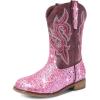 imageDREAM PAIRS Girls Cowgirl Boots Glitter Toddler Cowboy Boots Child Mid Calf Riding Shoes Party Birthday Dress Up for ToddlerLittleBig KidPink