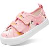 imageDREAM PAIRS Kid Toddler Sneakers Boys Girls Canvas with Cartoon Dual Hook and Loops for School WalkingPink