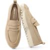 imageDREAM PAIRS Womens Arch Support Slip On LoafersNudesuede