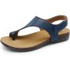 imageDREAM PAIRS Womens Comfortable Cork Footbed Arch Support Sandals Casual to Dressy Thong Walking Flat Sandals for SummerNavy