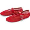 imageDREAM PAIRS Womens Round Toe Mary Jane Ballet FlatsRed