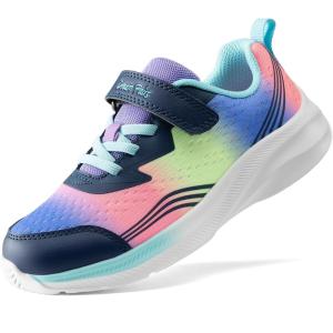 imageDREAM PAIRS Boys Girls Shoes Kids Tennis Sneakers Athletic Running Walking School Gym Lightweight Footwear for LittleBig KidRainbowBlue