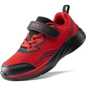 imageDREAM PAIRS Boys Girls Shoes Kids Tennis Sneakers Athletic Running Walking School Gym Lightweight Footwear for LittleBig KidRedBlack