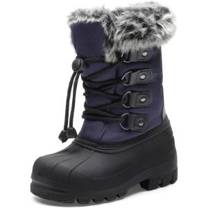 imageDREAM PAIRS Boys amp Girls Waterproof Winter Snow Boots for Little KidBig KidNavy