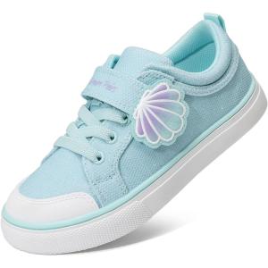 imageDREAM PAIRS Toddler Girls Sneakers Lightweight Comfortable Hook and Loop Casual Walking Cartoon Cute Little Kids ShoesBlue